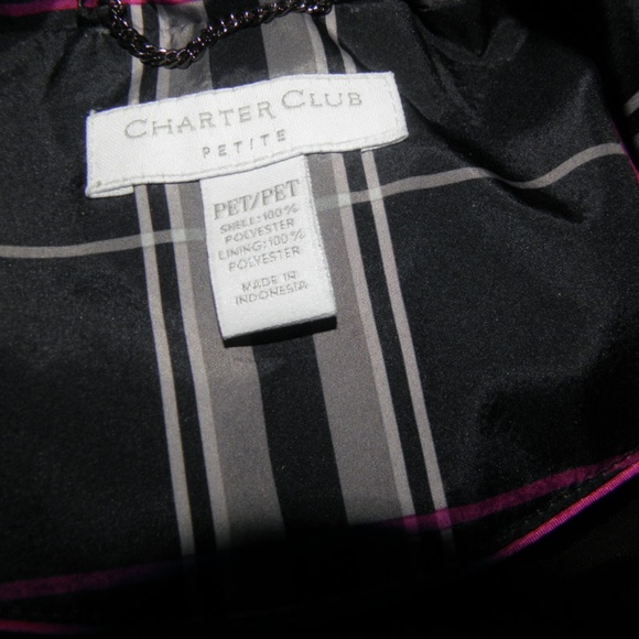 NWOT Charter Club plaid Puffer Jacket - Picture 5 of 5